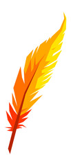 abstract colorful feathers with flat illustration style.