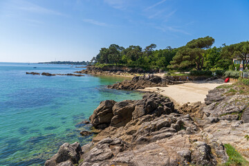 Küste bei Fouesnant in der Bretagne, Frankreich