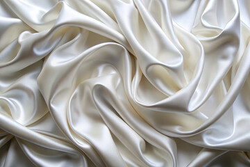 Obraz premium Elegant White Silk Fabric Texture Background for Luxurious Designs