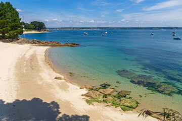Küste bei Fouesnant in der Bretagne, Frankreich