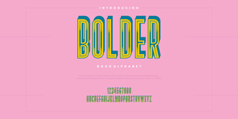 Obraz premium VintageAbstract minimal modern alphabet fonts. Typography technology vector illustration