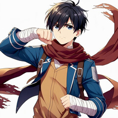 Fototapeta premium anime character boy