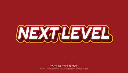 3d text effect video game style editable template