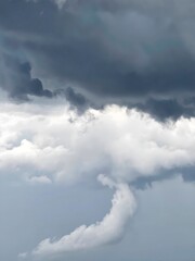 Obraz premium Ominous Dark Cloud Formation Against Lighter Sky