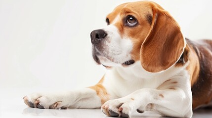 Beagle dog isolated on white background