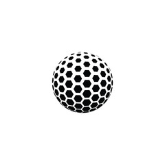 golf ball logo symbol vector template 