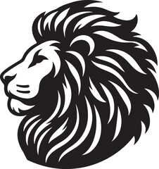 Obraz premium Lion Silhouette vector illustration