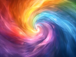 Fototapeta premium Vibrant Rainbow-Colored Abstract Swirling Lines and Patterns Forming a Dynamic Background
