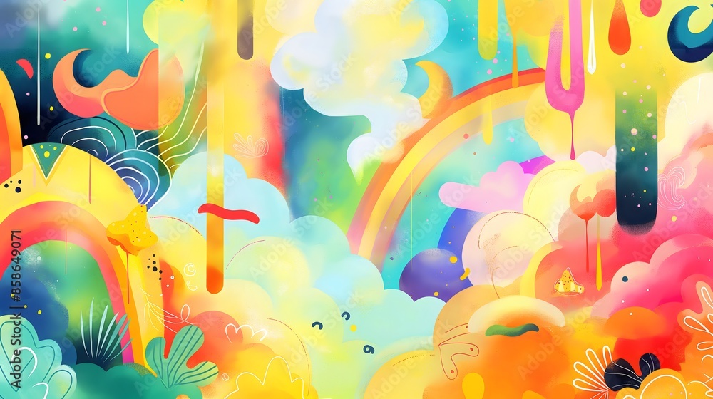 Poster 3. **prompt 3:** design a captivating 16:9 illustration portraying a magical and whimsical journey t