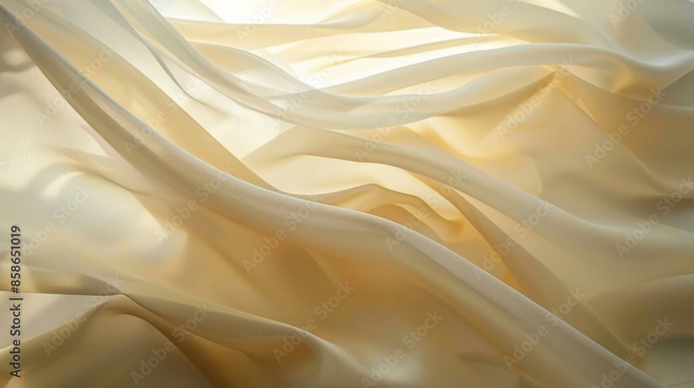 Poster the fabric undulates in a dance with every gust of wind adding to its fluid movements.