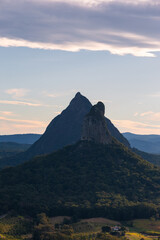 View of Mount Coonowrin and Mount Beerwah, Queensland, Australia.