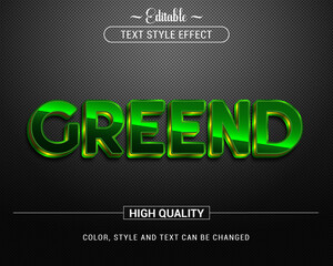 Editable text style effect - Greend text style theme.