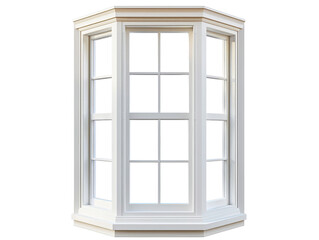 Obraz premium A white window with a white frame and white panes