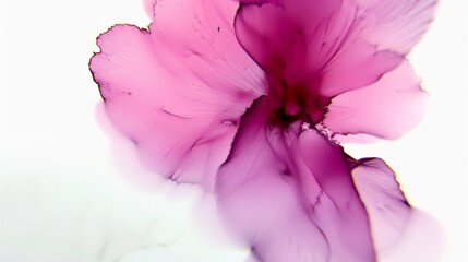 Naklejka premium Watercolor Pink Flower Petal Close-up