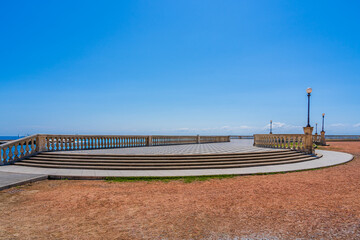 The Mascani Terrase by the Mediteranean sea in Livorno, Tuscany, Italy