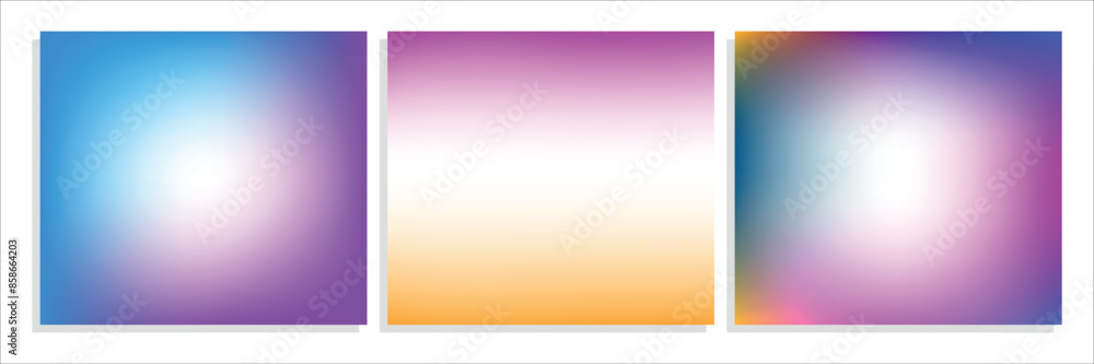 Poster smooth and blurry colorful gradient mesh background. modern bright rainbow colors. easy editable sof