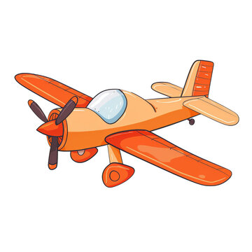 recommend clip art: A cartoon airplane with a red propeller