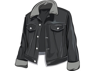 Naklejka premium A black jacket with a gray collar