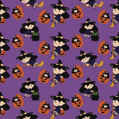 halloween seamless pattern 