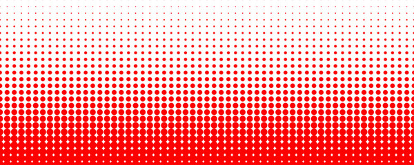 dot red vector object isolated on white background used as design element for ornamental illustration on some model media digital or non-digital, like card, backdrop, from small to bigger dots repeat