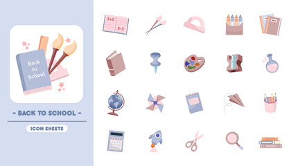 Back to School Icon Sheet