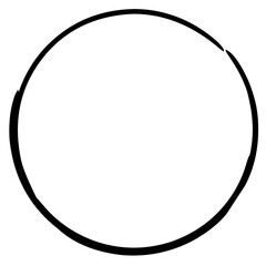 Simple black circle frame 