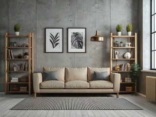 interior of living room with sofa