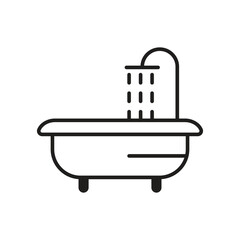 Bathtub icon design template isolated illustration