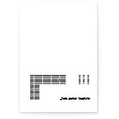 Minimalist Tech Poster. Data Encryption. Cybersecurity Theme Digital Matrix.