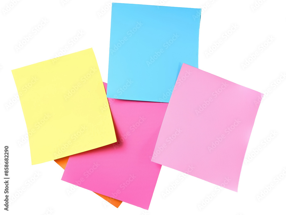 Poster a stack of colorful sticky notes with different colors and sizes