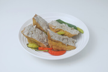 A plate of Indonesian tofu meatballs is Often called Tahu Bakso