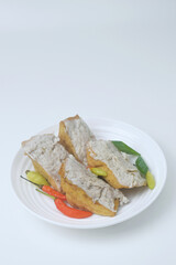 A plate of Indonesian tofu meatballs is Often called Tahu Bakso