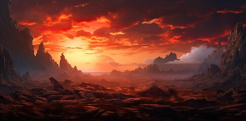 Fototapeta premium background stratus clouds in the sky over the mountains