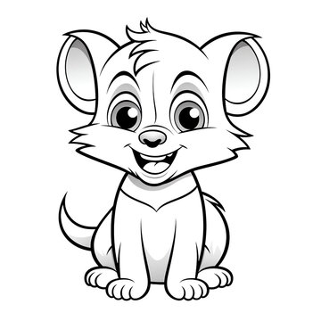 recommend clip art: Cute cartoon Tasmanian Devil vector line art coloring page, white background