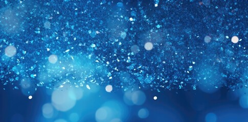 blue sparkle background with bokeh lights