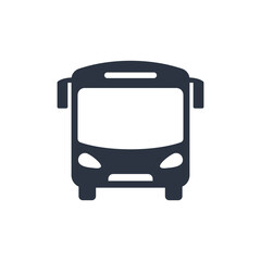 Bus Icon editable vector, isolated white background