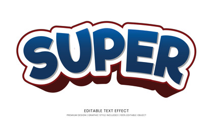 3d text effect video game style editable template
