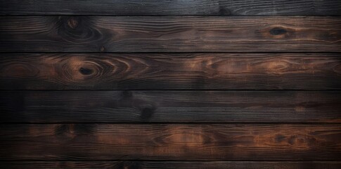 Naklejka premium dark wood background with wooden planks in the corner