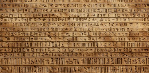 egyptian background with hieroglyphs on a wall