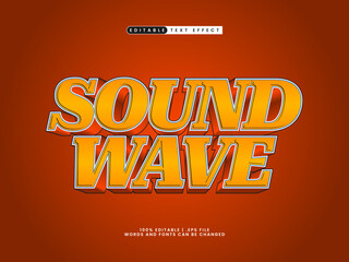 sound wave editable text effect in music and sound text style