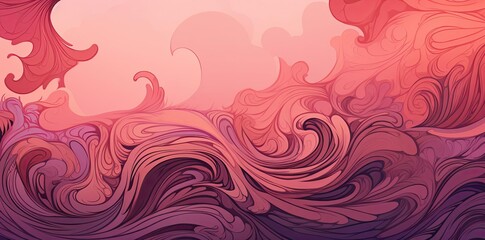handbill background with pink and purple swirls on a isolated background