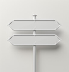Obraz premium blank street signs on white background