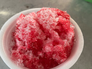Shaved ice with sweet milk