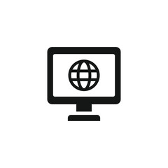 Computer icon vector. EPS 10 editable vector