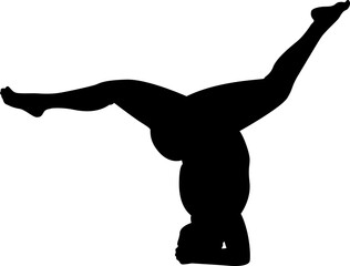Yoga Silhouette Vector Element