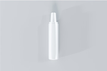 3D Rendering Mockup of Isolated White Cosmetic Bottles and Containers on a White Background