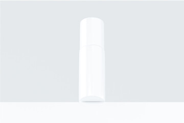 3D Rendering Mockup of Isolated White Cosmetic Bottles and Containers on a White Background