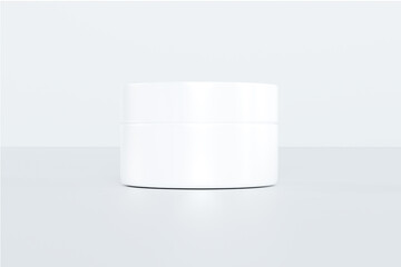 3D Rendering Blank Packaging White Mockup of different cosmetic bottles and container isolated on white background.
