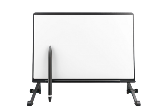 A blank whiteboard on a stand for presentations and seminars