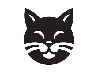 Cat head icon. Cartoon Cat face. Vector illustration. Silhouette simple. Animal Logotype concept. Logo design template.